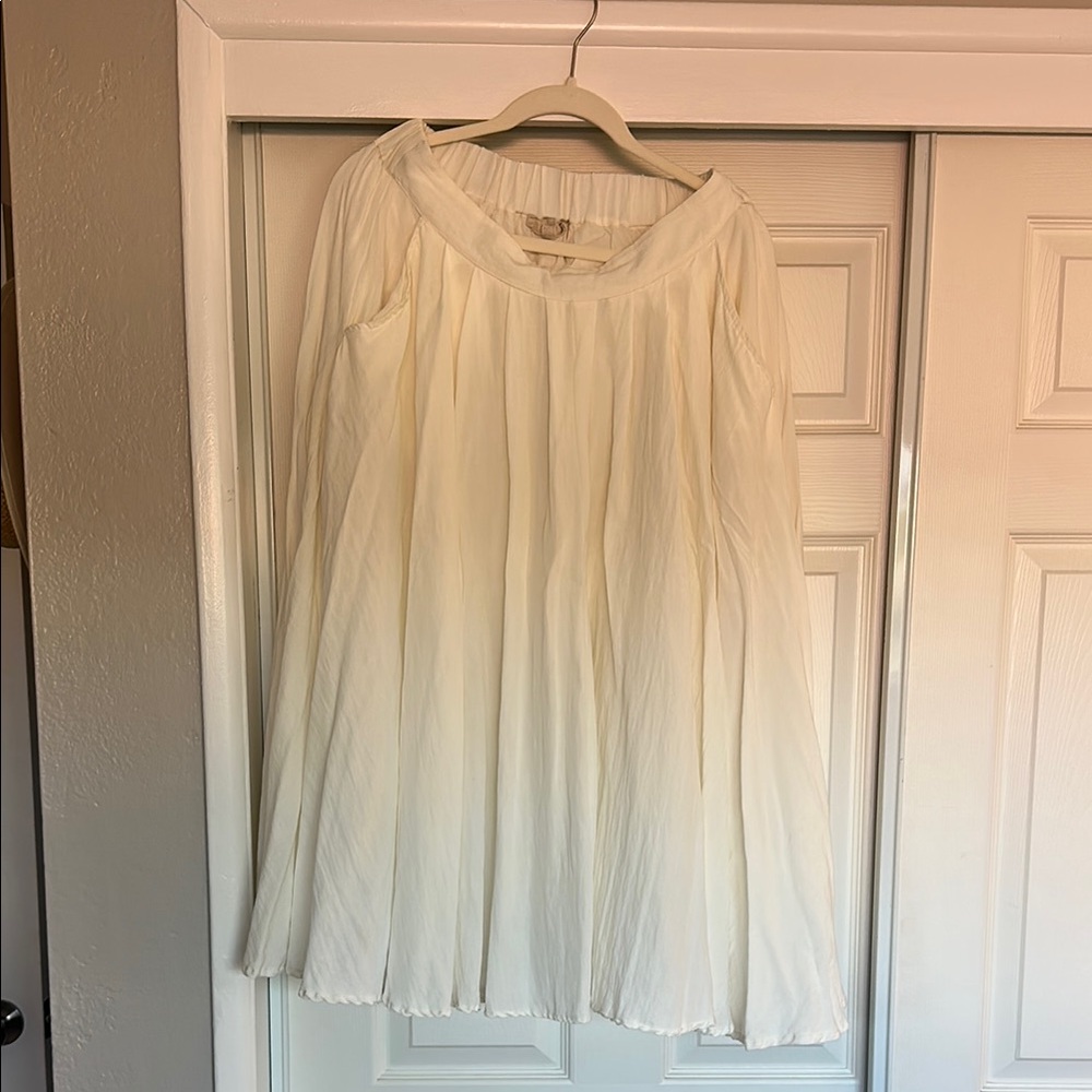 Elegant Cream A-Line Skirt